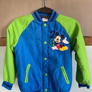 Disney Mickey Mouse #28 Blue & Green Jacket Size 5/6 Toddler